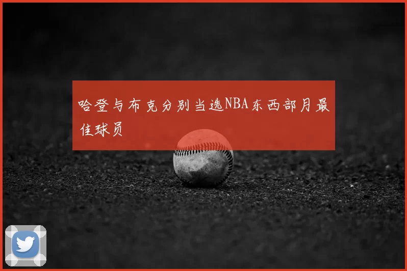 哈登与布克分别当选NBA东西部月最佳球员